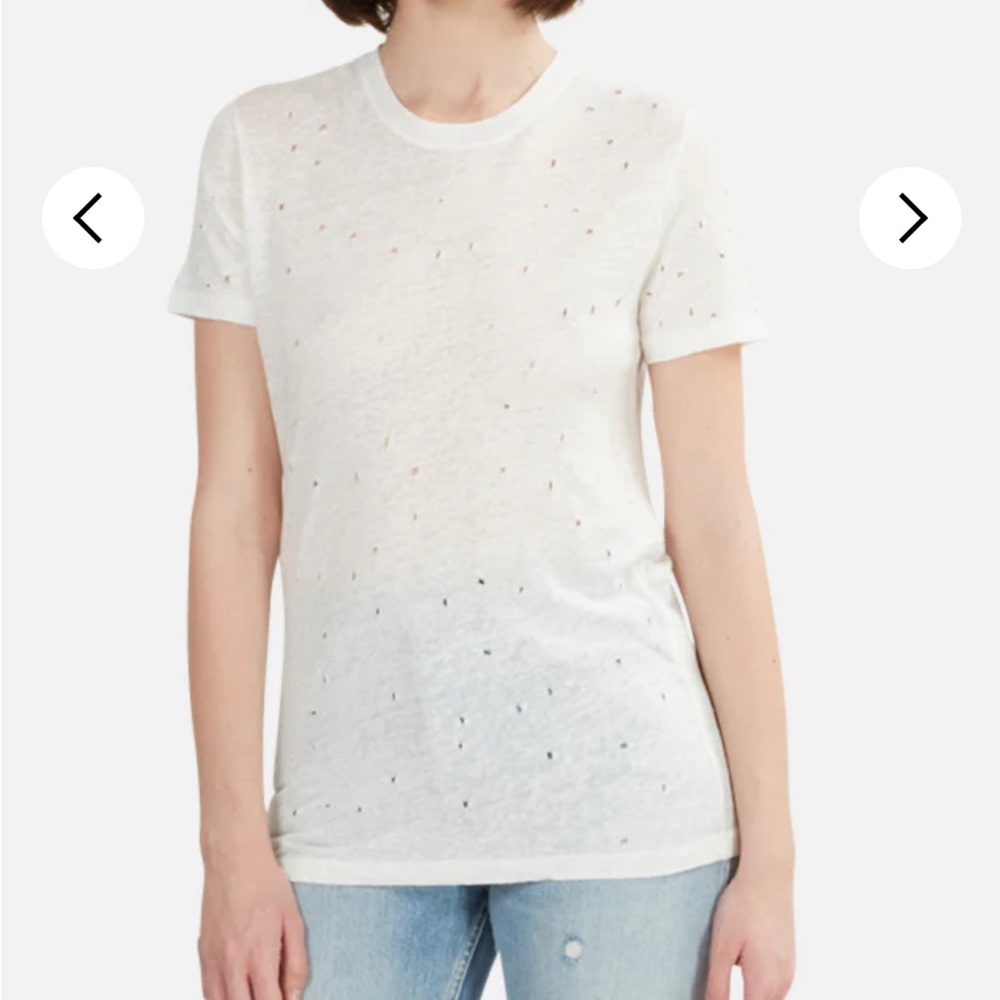 Iro Ecru Linen Clay T-shirt, S